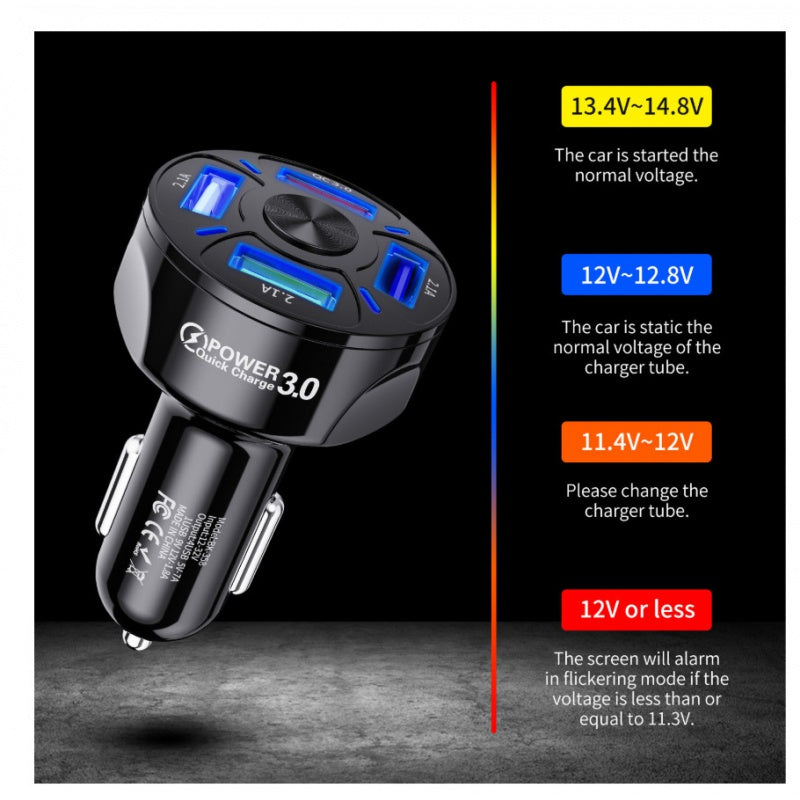 Multi-Device Car Charger – 3-Port Fast Charging for Phones, Tablets & More