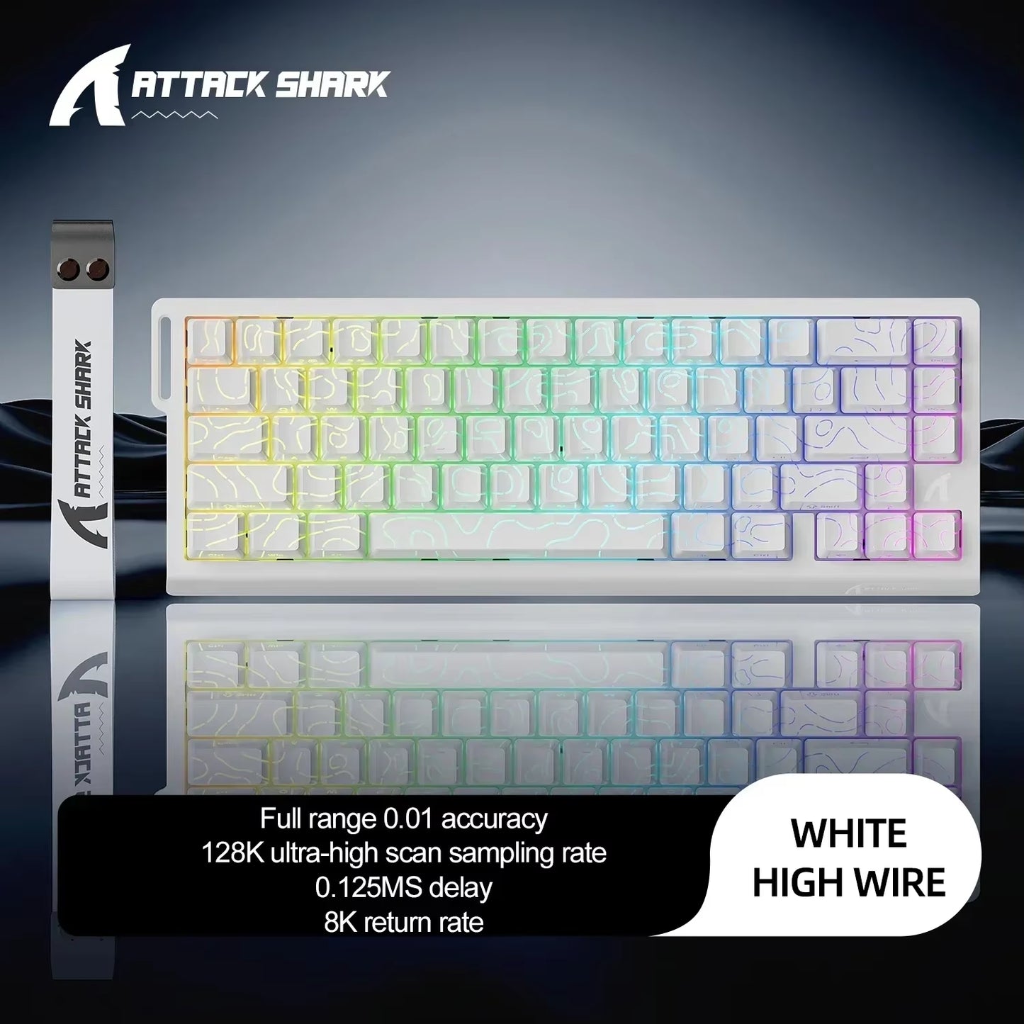 ATTACK SHARK X68HE Wired Gaming Keyboard Magnetic Switch RGB 8K E-Sports Mechanical Keyboard 0.01Mm RT Accuracy 128K Scan Rate