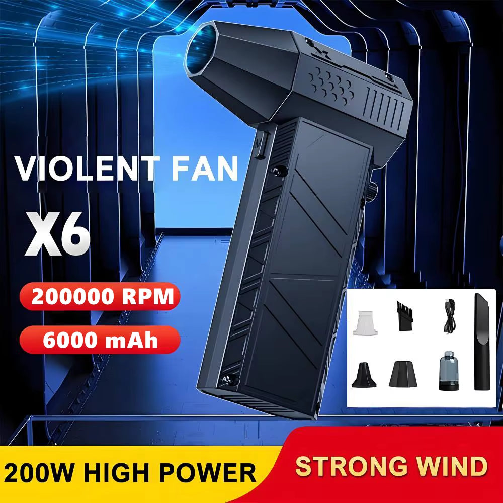 X6/X9 Jet Blower – Ultra-Powerful 200,000RPM Dust Cleaner with Type-C Charging & Turbo Boost