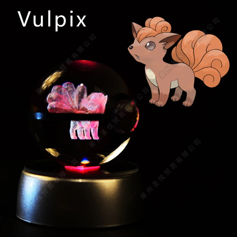 Pokémon LED Crystal Ball – 3D Glass Pokéball Lamp with Pikachu, Mewtwo, Charizard & More, COLLECT THEM ALL!