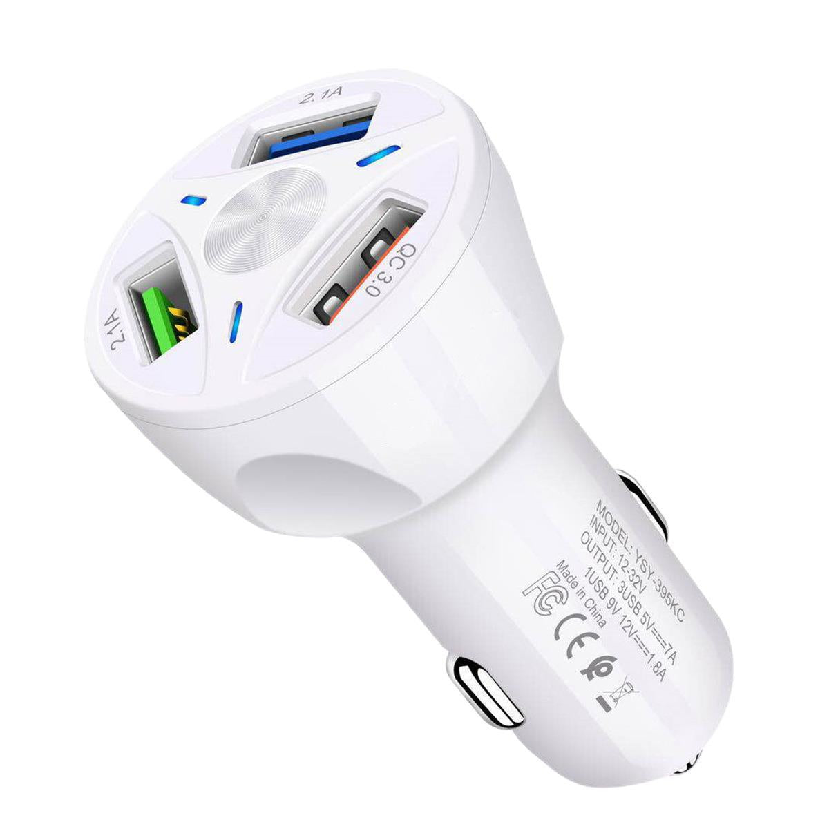 Multi-Device Car Charger – 3-Port Fast Charging for Phones, Tablets & More
