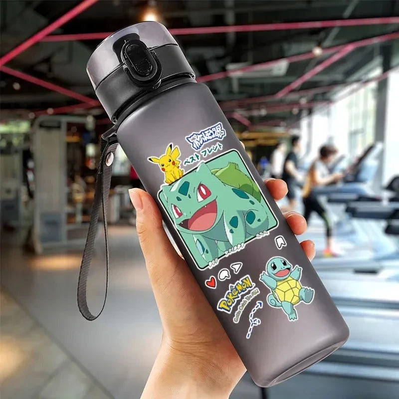 Pokémon 560ML Water Bottle – Pikachu & Squirtle Portable Sports Cup for Kids & Adults