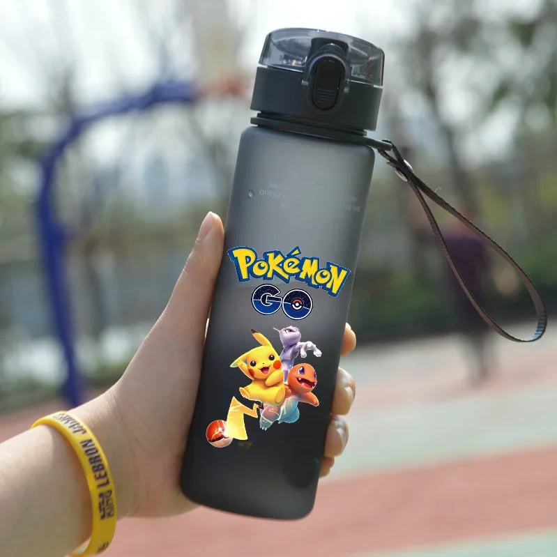 Pokémon 560ML Water Bottle – Pikachu & Squirtle Portable Sports Cup for Kids & Adults