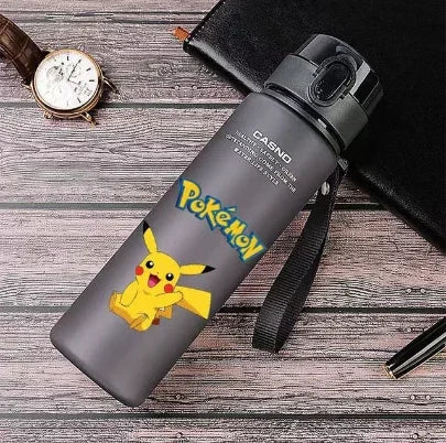 Pokémon 560ML Water Bottle – Pikachu & Squirtle Portable Sports Cup for Kids & Adults