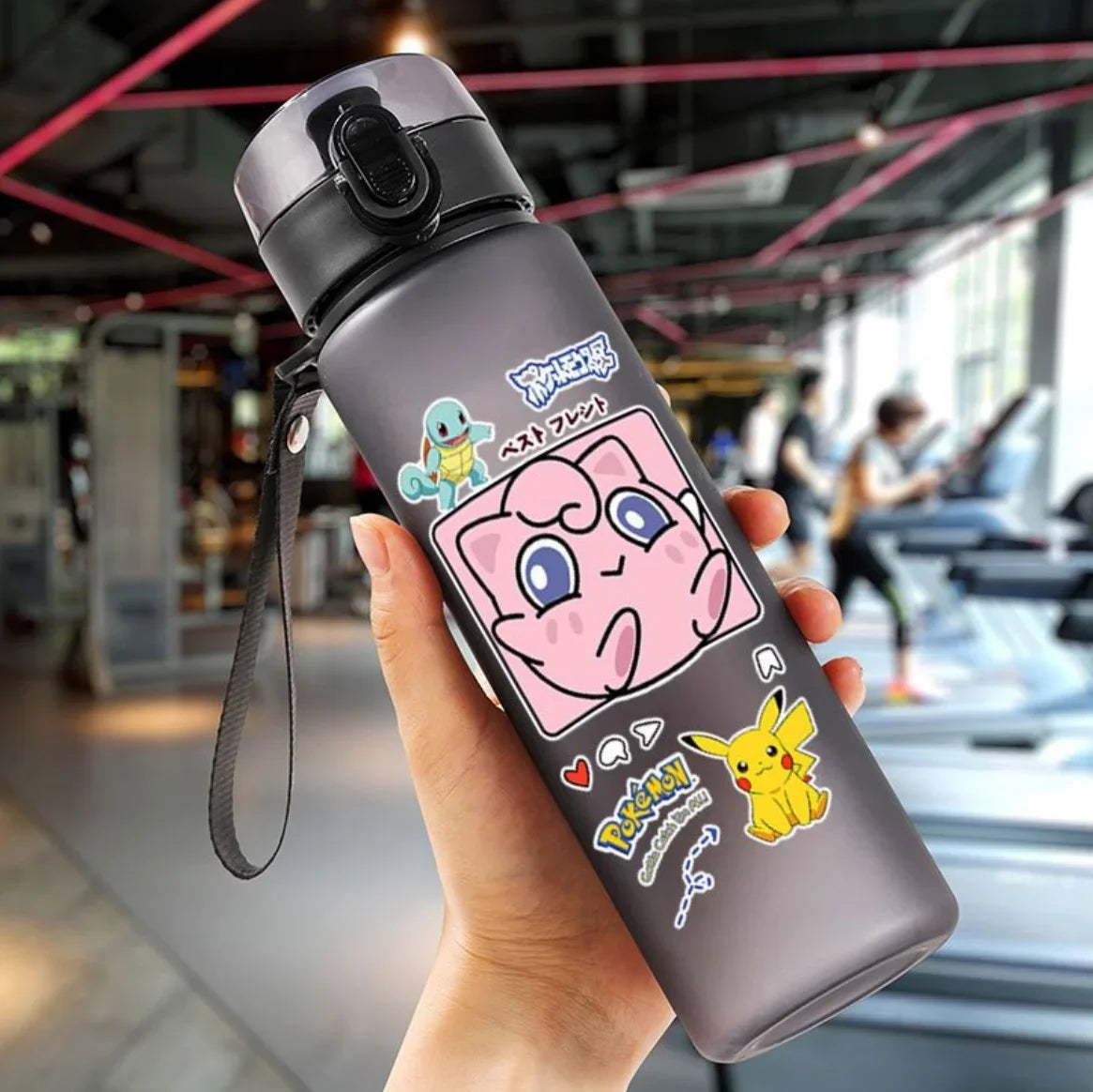 Pokémon 560ML Water Bottle – Pikachu & Squirtle Portable Sports Cup for Kids & Adults