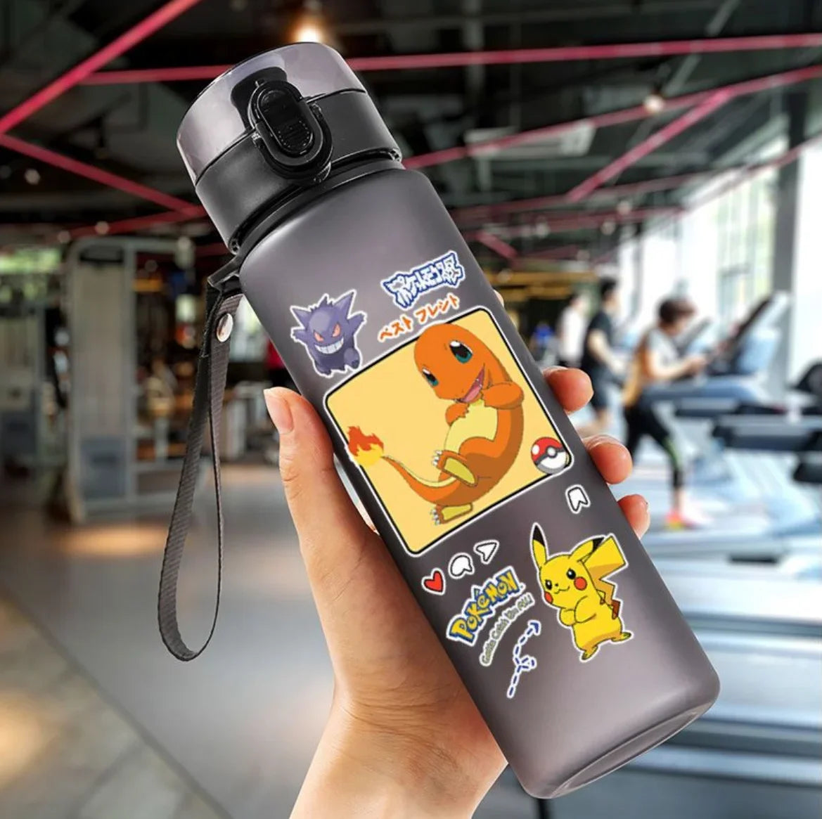 Pokémon 560ML Water Bottle – Pikachu & Squirtle Portable Sports Cup for Kids & Adults
