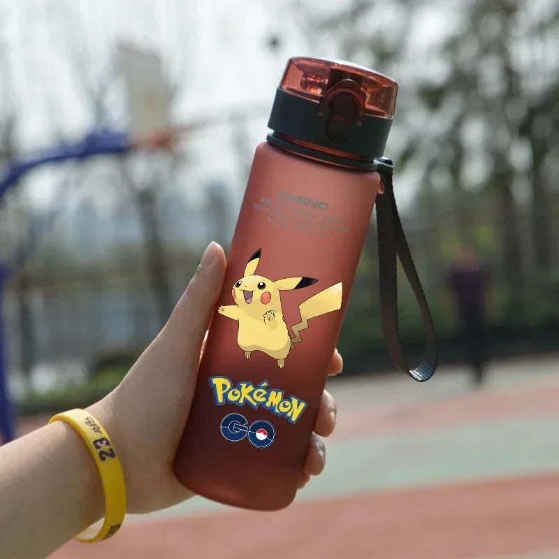 Pokémon 560ML Water Bottle – Pikachu & Squirtle Portable Sports Cup for Kids & Adults