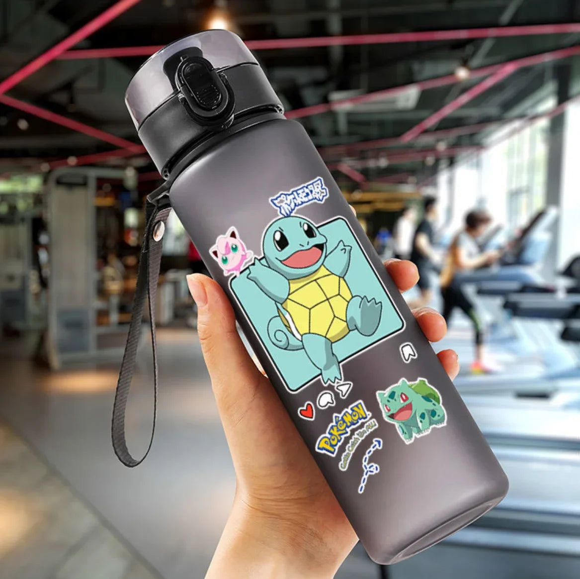 Pokémon 560ML Water Bottle – Pikachu & Squirtle Portable Sports Cup for Kids & Adults