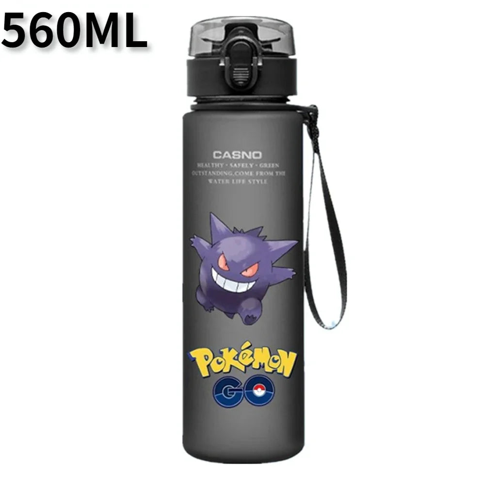 Pokémon 560ML Water Bottle – Pikachu & Squirtle Portable Sports Cup for Kids & Adults
