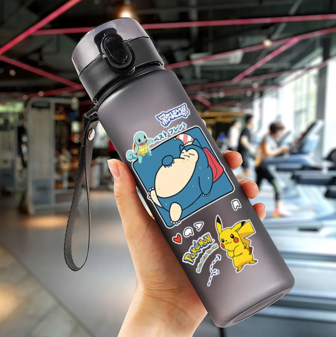 Pokémon 560ML Water Bottle – Pikachu & Squirtle Portable Sports Cup for Kids & Adults