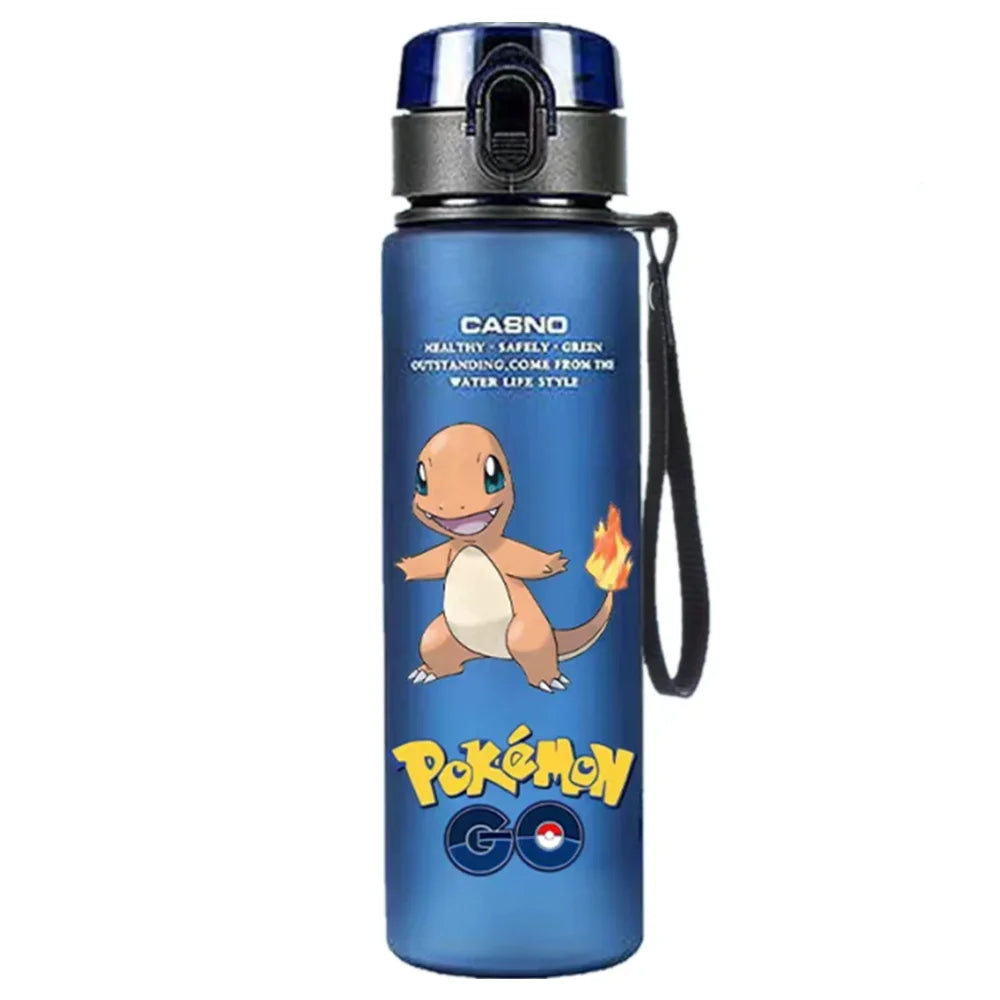 Pokémon 560ML Water Bottle – Pikachu & Squirtle Portable Sports Cup for Kids & Adults