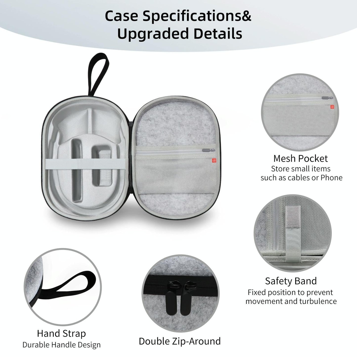 Portable Vr Headset Storage Bag for Apple Vision Pro Glasses - Gray Felt - Gray Felt