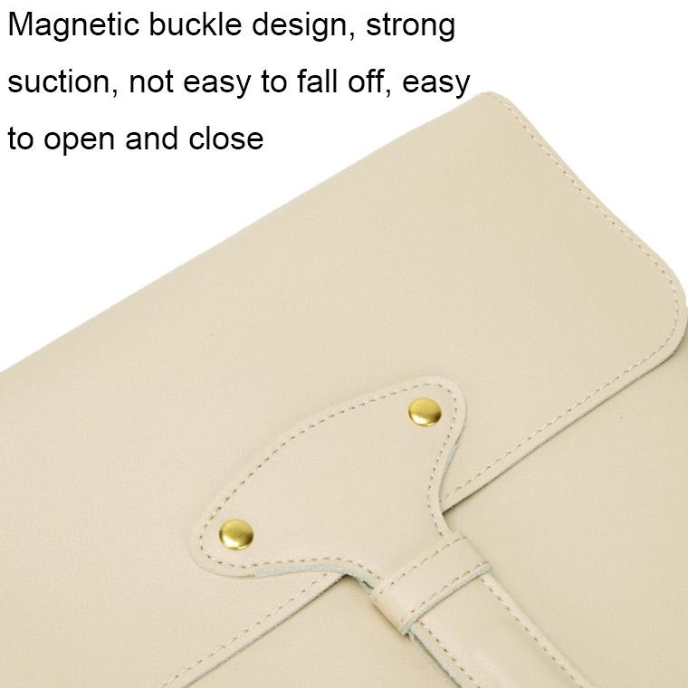 3-in-1 Waterproof Leather Laptop Liner Bag - 14 Inches - Honeydet Oranges