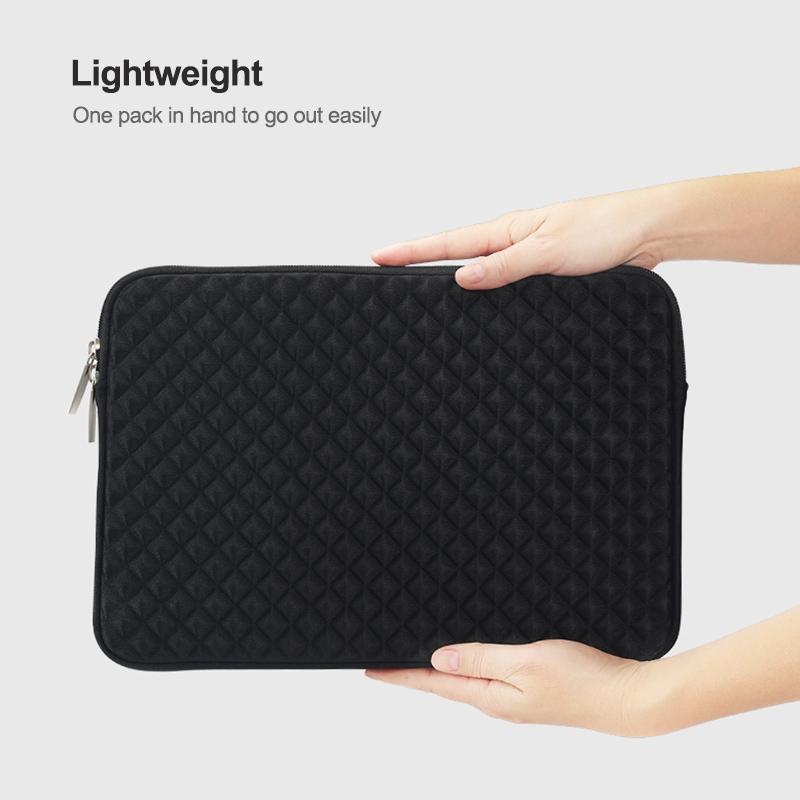 12-13 Inch Diamond Texture Laptop Liner Bag In Black - Lb0146F