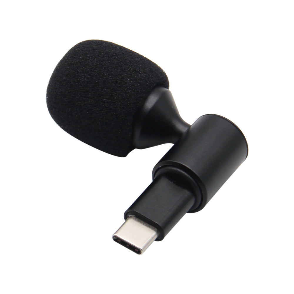 HRIDZ Portable Mini Microphone 3.5mm Stereo Type-C Flexural Bendable Mic - 3-pole