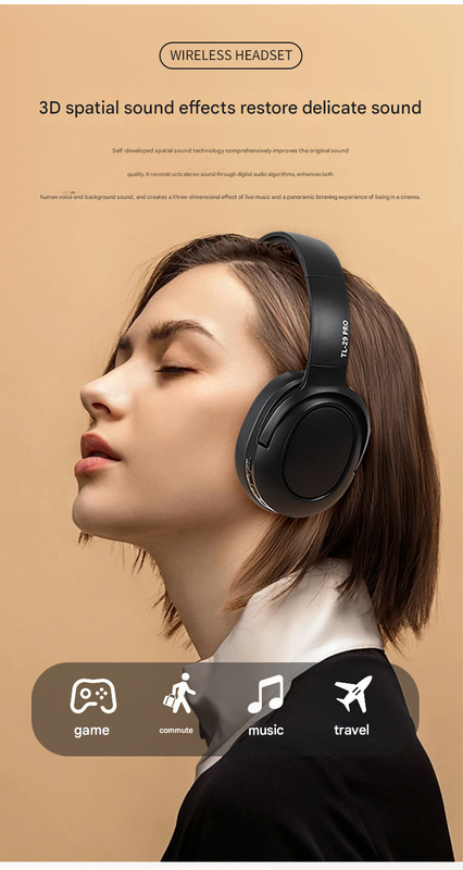 Pink Wireless Over-Ear Headphones - Bluetooth 5.0, Long Battery Life