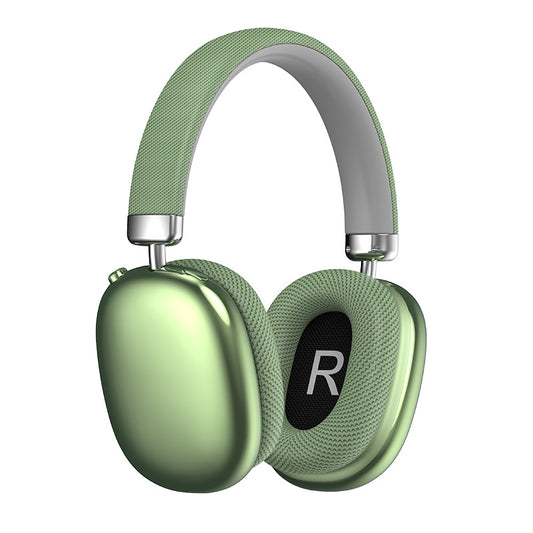 Green Wireless Over-Ear Headphones - Bluetooth 5.3, Knob Control