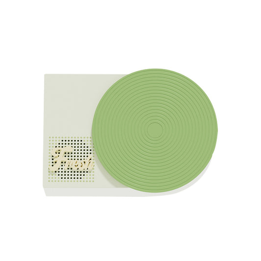 Retro Phonograph Bluetooth Speaker - Rotating Disc, Bluetooth 5.3, AUX/TF Card, 8H Playtime(Pink Green)