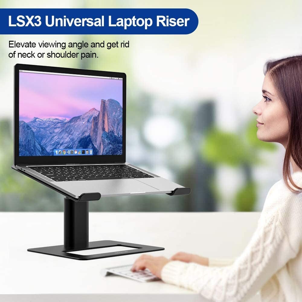 Ergonomic Laptop Holder – Adjustable Metal Stand for Work & Study