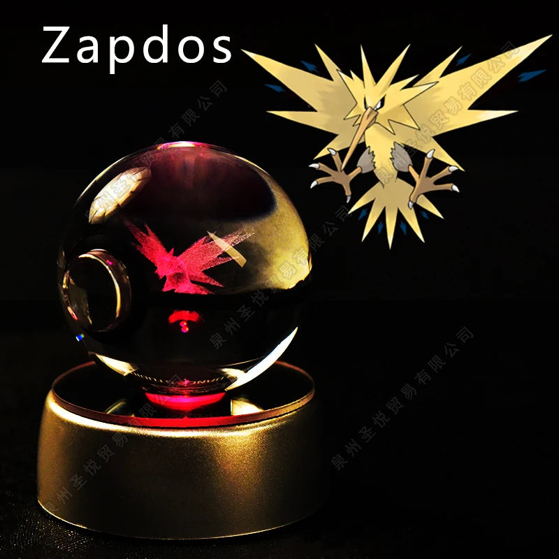 Pokémon LED Crystal Ball – 3D Glass Pokéball Lamp with Pikachu, Mewtwo, Charizard & More, COLLECT THEM ALL!