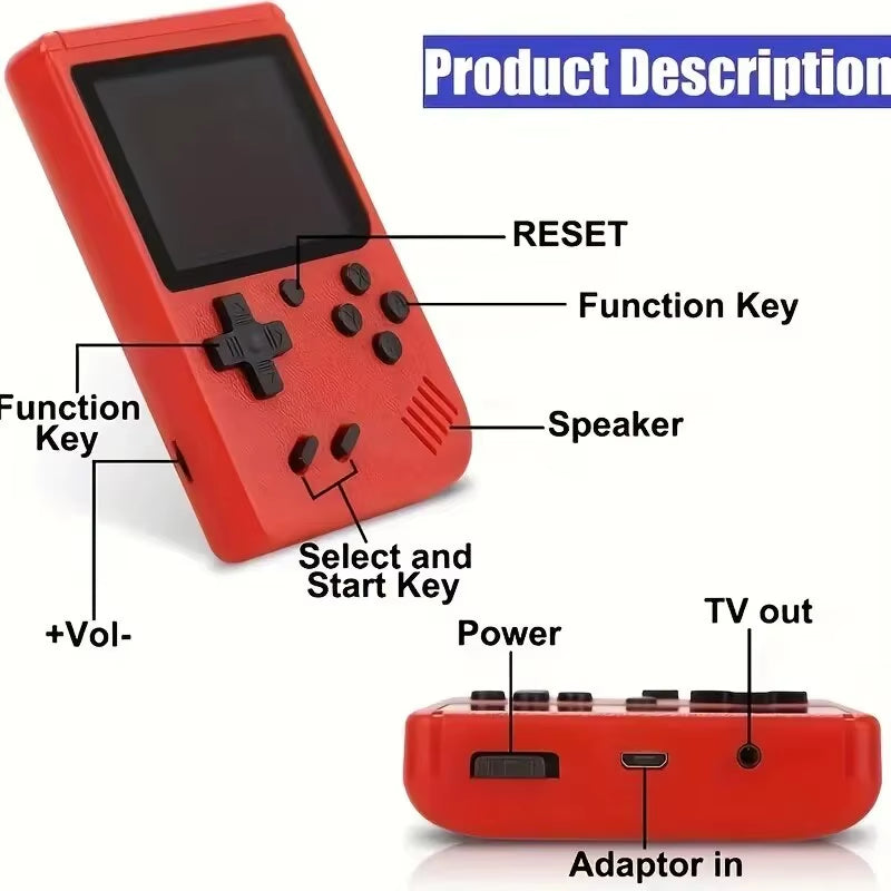 Mini Retro Game Console – 2.4'' LCD Handheld Device with 400 Built-In Classic Games