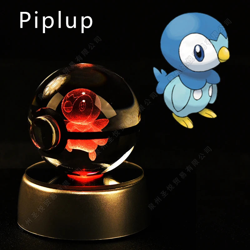 Pokémon LED Crystal Ball – 3D Glass Pokéball Lamp with Pikachu, Mewtwo, Charizard & More, COLLECT THEM ALL!