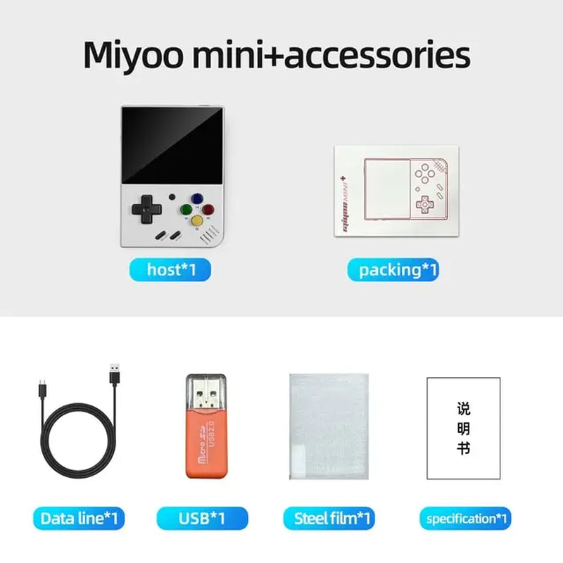 Mini+ V2 Retro Handheld Game Console – 3.5'' IPS Screen, Linux System, Classic Games