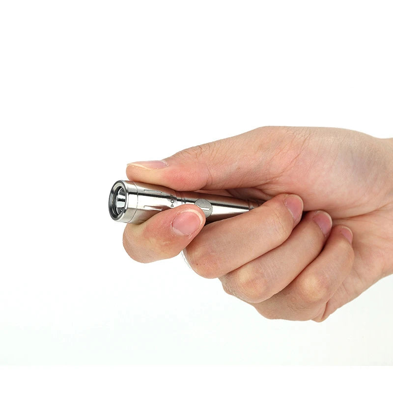 Titanium Mini LED Flashlight – Rechargeable Keychain Light with Magnetic Base