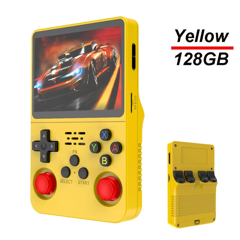 R36S Handheld Game Console – 3.5” IPS Screen, 64GB/128GB Retro Games, ArkOS System