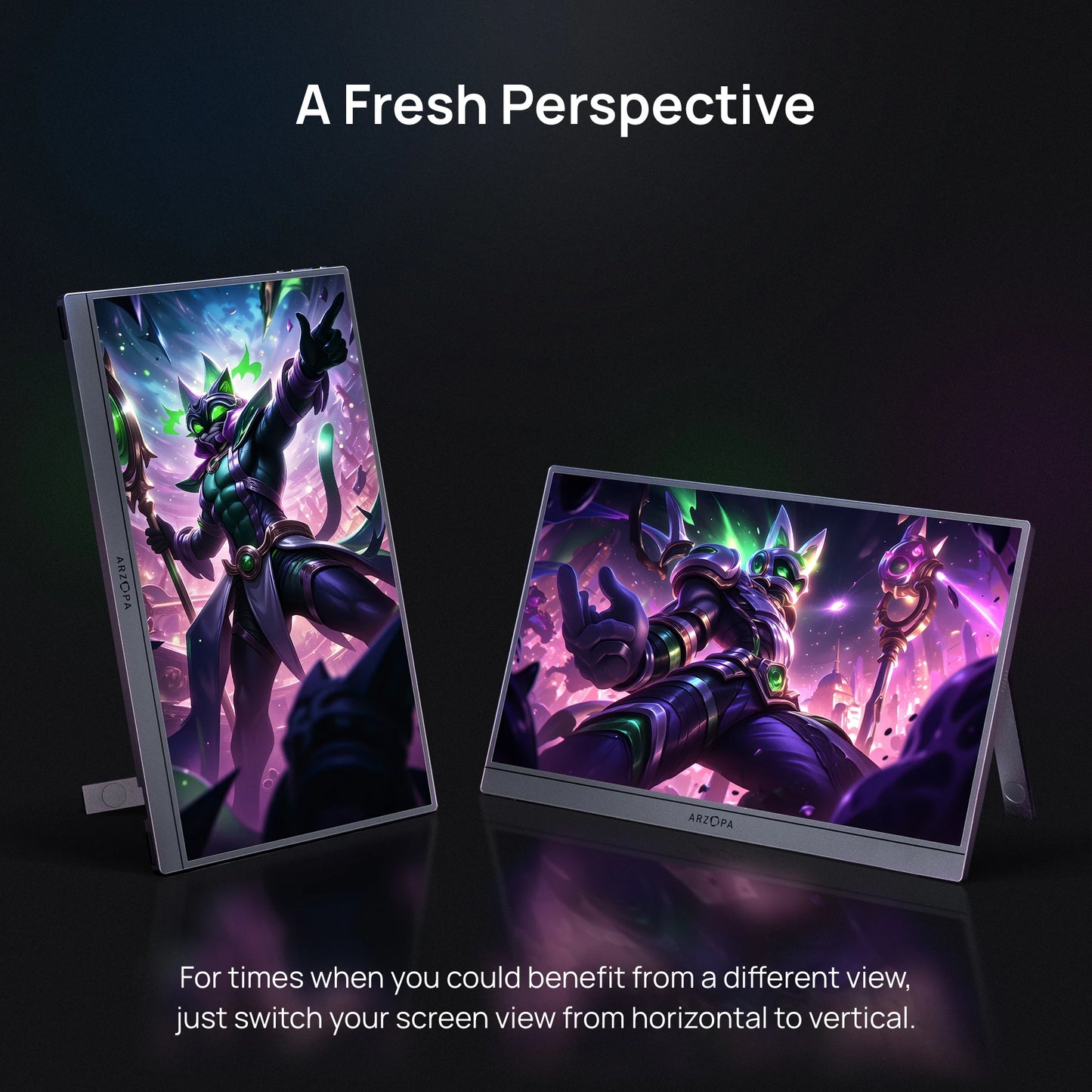 ARZOPA 16.1" Travel Monitor – Vivid Color, Smooth Motion, Plug & Go