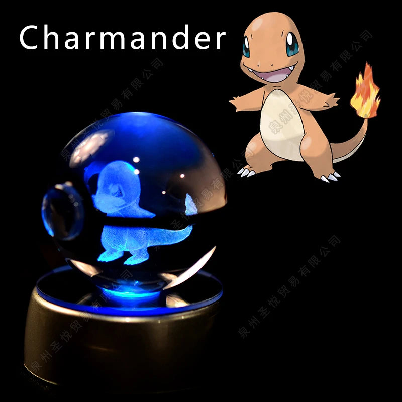 Pokémon LED Crystal Ball – 3D Glass Pokéball Lamp with Pikachu, Mewtwo, Charizard & More, COLLECT THEM ALL!