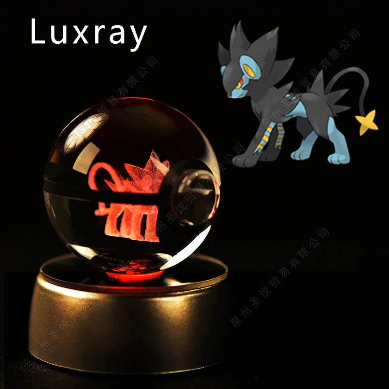 Pokémon LED Crystal Ball – 3D Glass Pokéball Lamp with Pikachu, Mewtwo, Charizard & More, COLLECT THEM ALL!