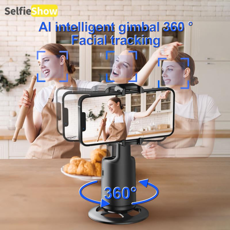 Smart AI Tracking Tripod — 360° Auto-Follow, Facial Recognition, Pan & Tilt Stabilization Perfect for Home, Vlogging & Outdoor Shots