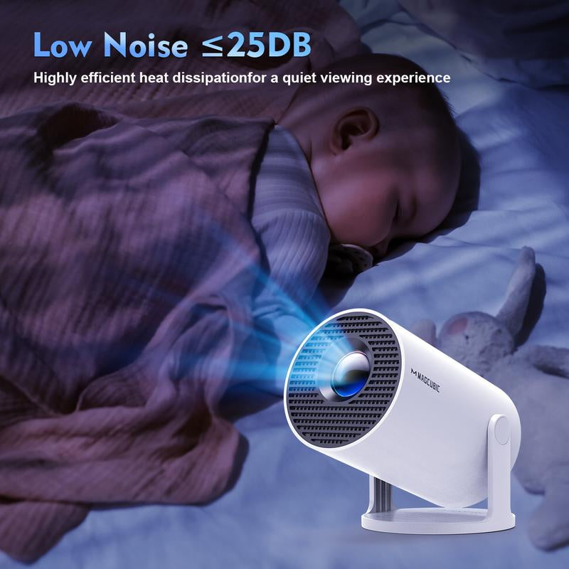 HY300Pro Mini 4K Projector — 290ANSI Brilliance, Dual WiFi6, Android 11, Built-In Sound & Remote 2025’s Ultimate Home + Outdoor Cinema
