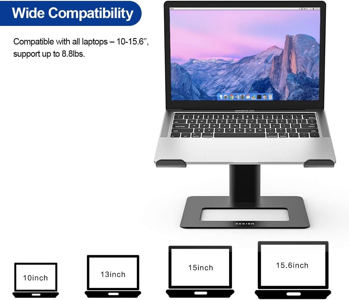 Ergonomic Laptop Holder – Adjustable Metal Stand for Work & Study