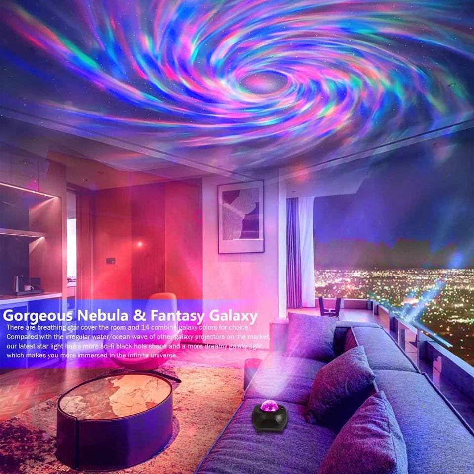 Smart Galaxy Star Projector – Bluetooth Speaker Night Light with App Control & Music Sync