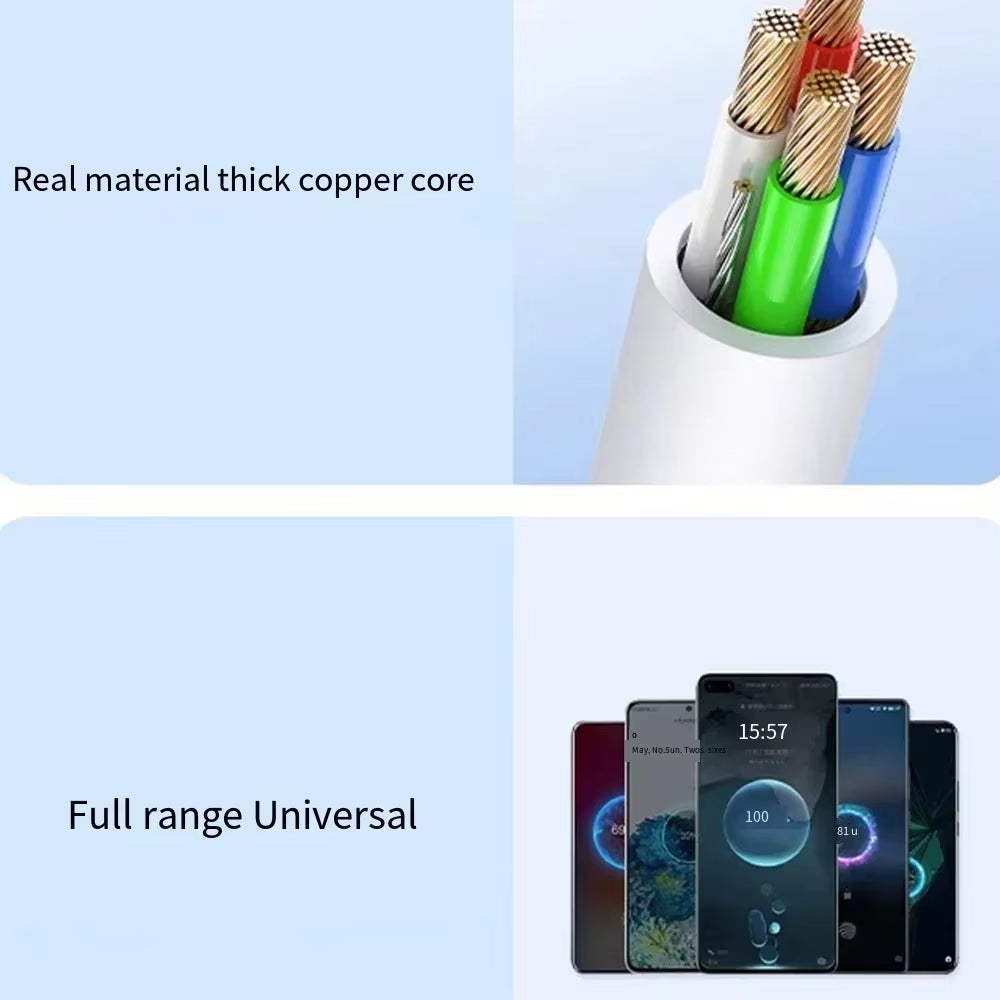 Universal 120W Charging Cable – Dual USB-C, 10A Power Delivery, Fast Sync & Charge