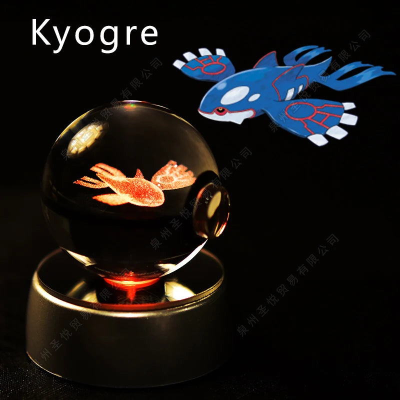 Pokémon LED Crystal Ball – 3D Glass Pokéball Lamp with Pikachu, Mewtwo, Charizard & More, COLLECT THEM ALL!