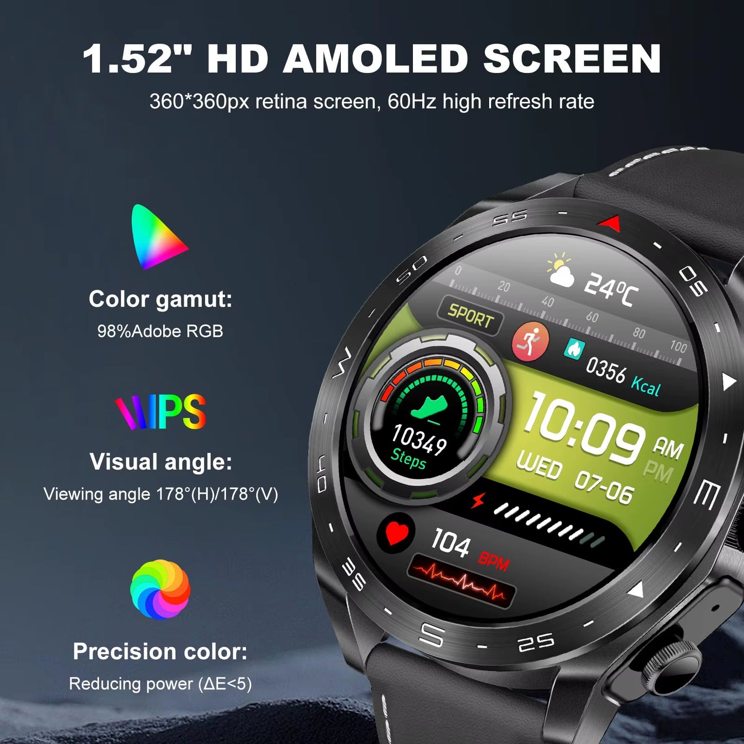 T95 Smartwatch with Built-In TWS Noise Cancelling Earbuds
