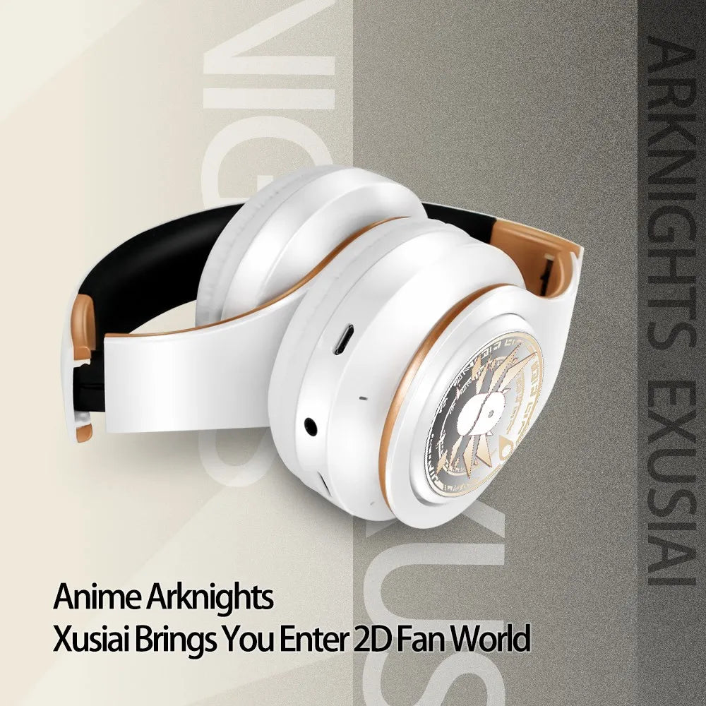 Arknights Exusiai Wireless Headphones – Anime Bluetooth Gaming Earphones with Mic