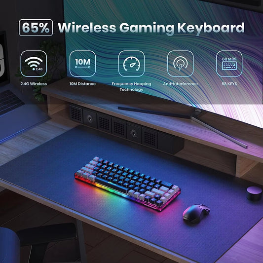Rechargeable Wireless RGB Gaming Keyboard