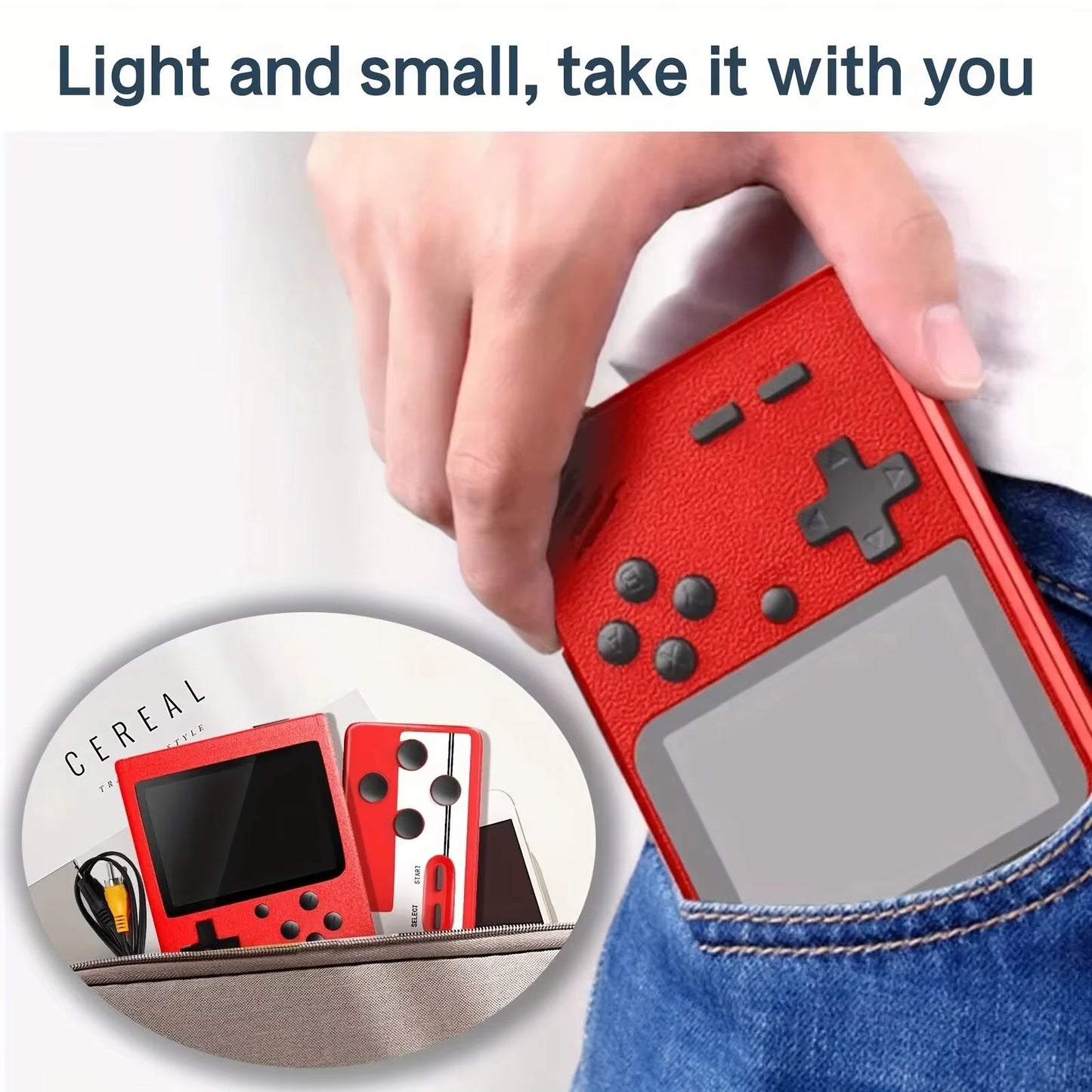 Mini Retro Game Console – 2.4'' LCD Handheld Device with 400 Built-In Classic Games