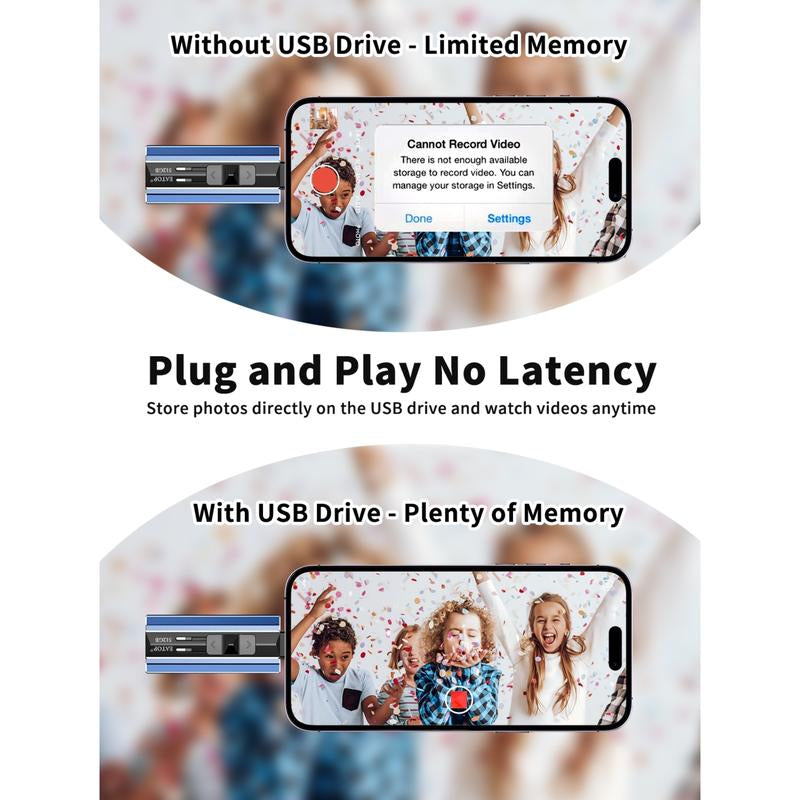 EATOP USB Flash Drive — High Speed & Capacity, Plug & Play Backup for iPhone, iPad, Android & PC No App Needed, Instant Photo & Video Storage