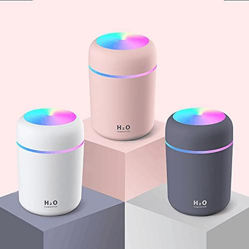 Compact Air Diffuser & Humidifier – Ultrasonic Mist for Bedroom, Car, or Workspace