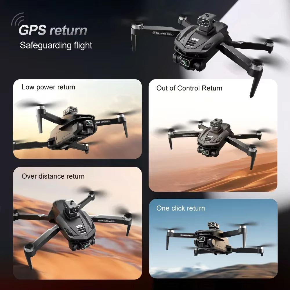 V168 PRO 8K GPS Drone – HD Camera, FPV, Brushless Motor, Foldable & Smart Avoidance