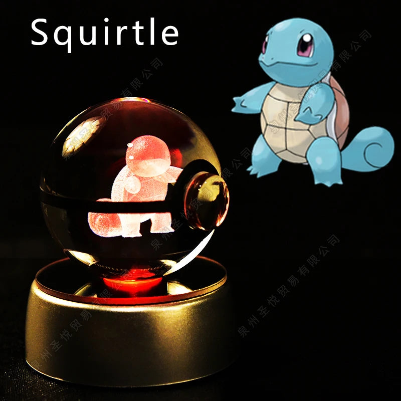 Pokémon LED Crystal Ball – 3D Glass Pokéball Lamp with Pikachu, Mewtwo, Charizard & More, COLLECT THEM ALL!