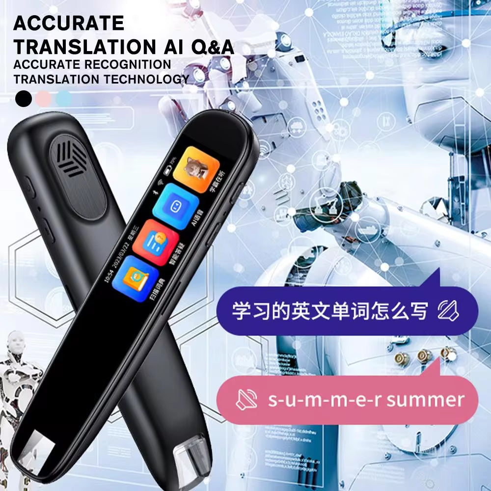 Intelligent Translation Pen – Point Reading, Offline Dictionary & Language Scanner (123 Languages)
