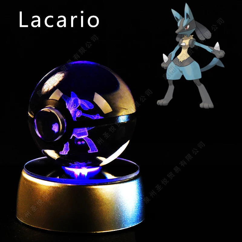 Pokémon LED Crystal Ball – 3D Glass Pokéball Lamp with Pikachu, Mewtwo, Charizard & More, COLLECT THEM ALL!