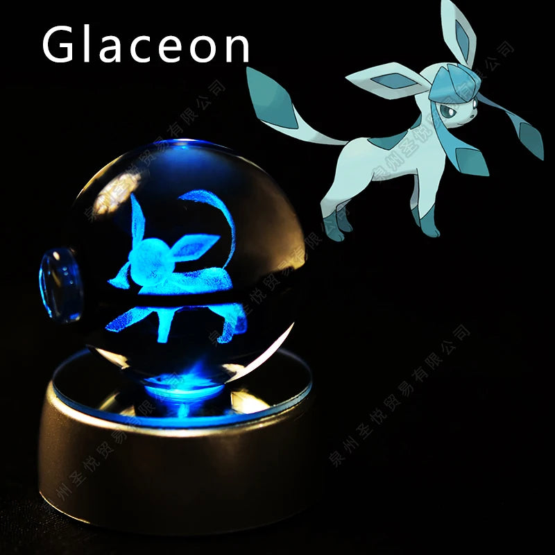Pokémon LED Crystal Ball – 3D Glass Pokéball Lamp with Pikachu, Mewtwo, Charizard & More, COLLECT THEM ALL!