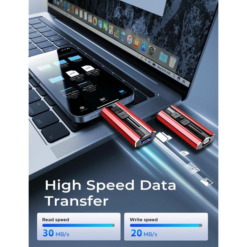EATOP USB Flash Drive — High Speed & Capacity, Plug & Play Backup for iPhone, iPad, Android & PC No App Needed, Instant Photo & Video Storage